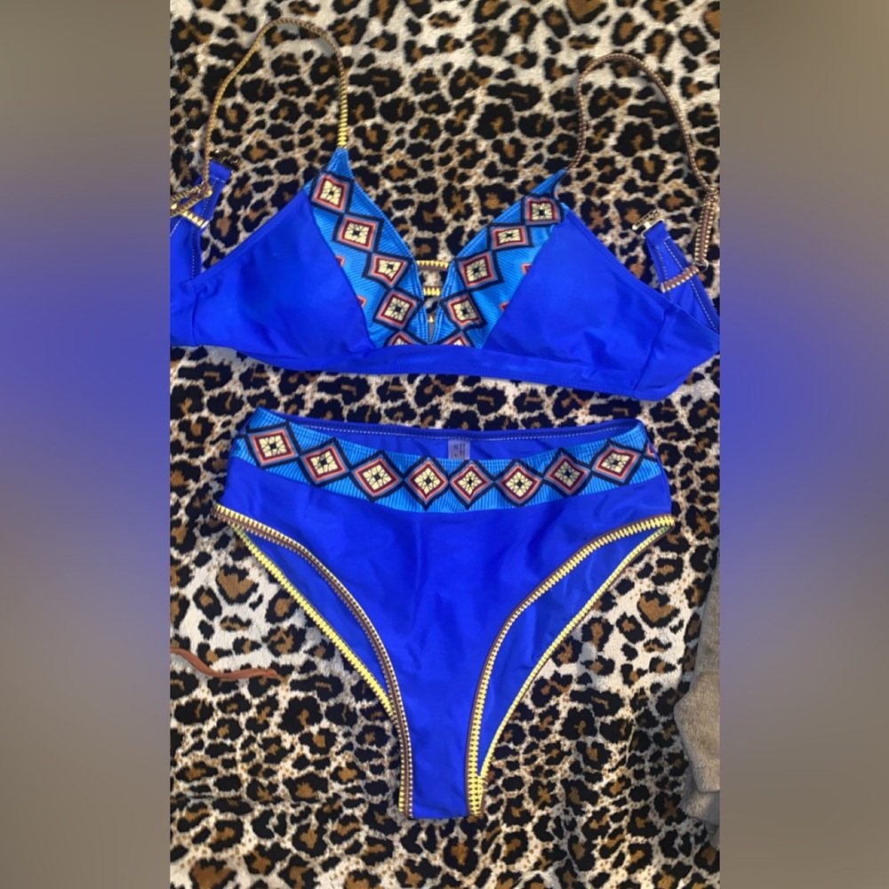 Blue bikini